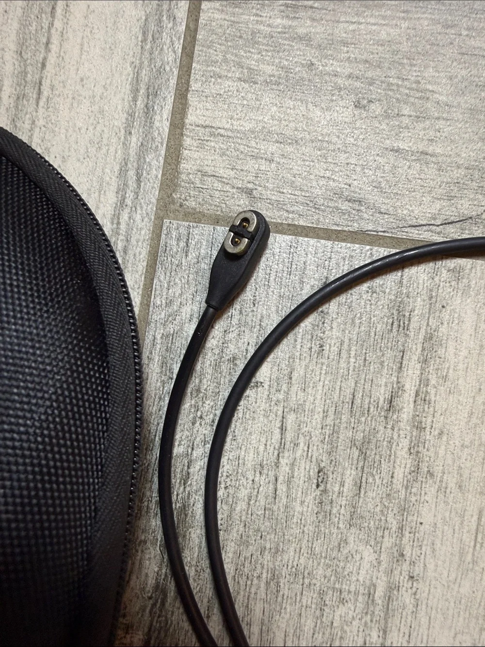 Black Shokz Carrying Case with USB Charging Cable